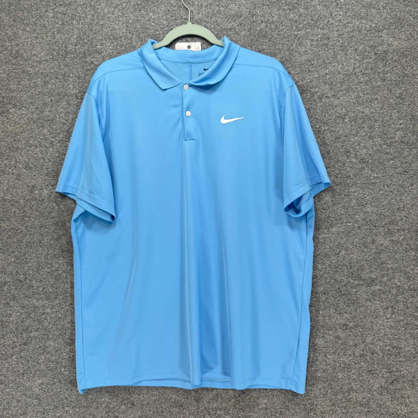 Nike Polo Shirt Mens Xl Blue Drifit Short Sleeve Golf Standard Fit Performance